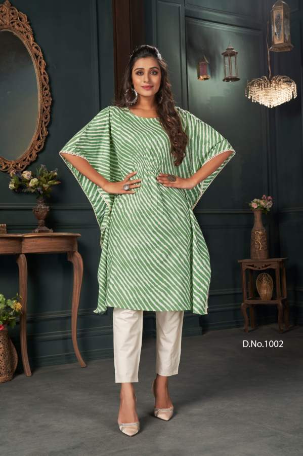 Banwery Kaftans Fancy Ethnic Wear Designer Cotton Kaftan Kurti Collection